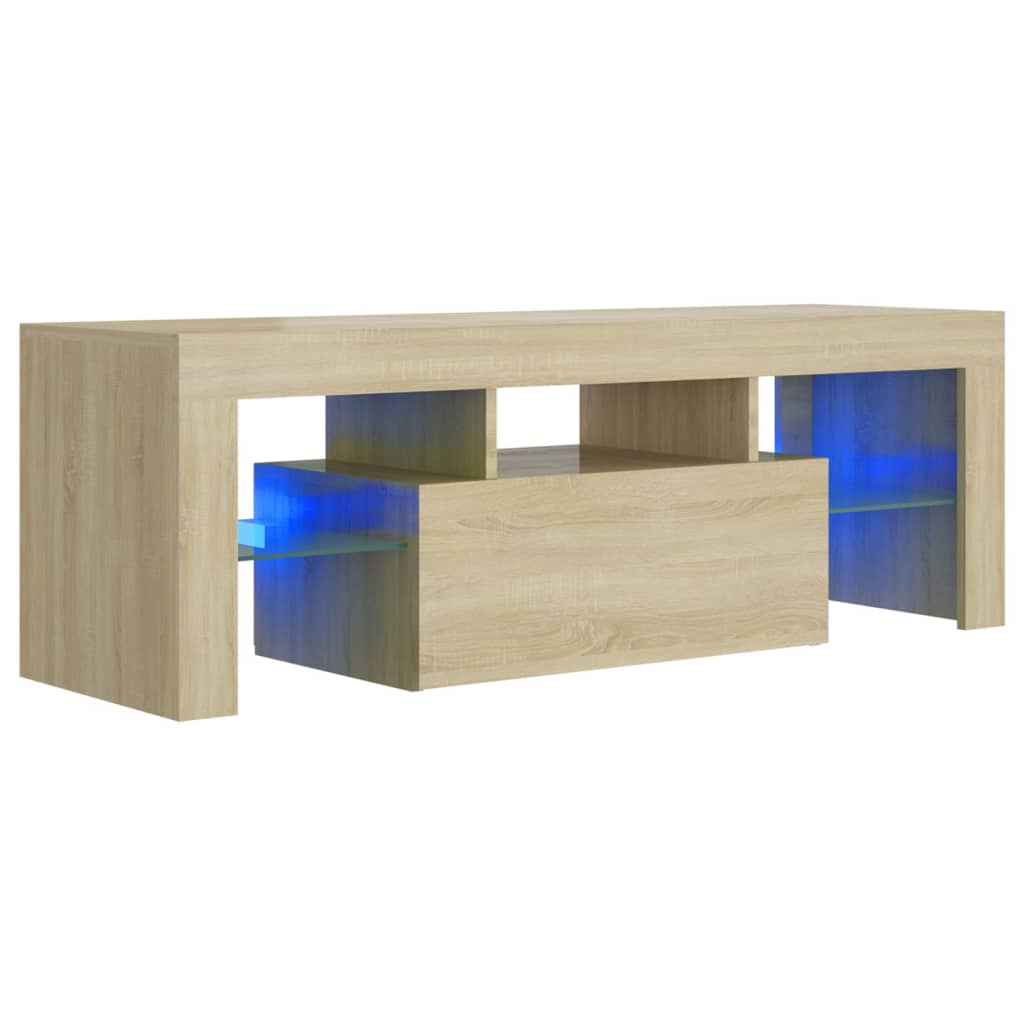 vidaXL Cabinet with LED Lights Stand TV Bench 119.9×39.9cm